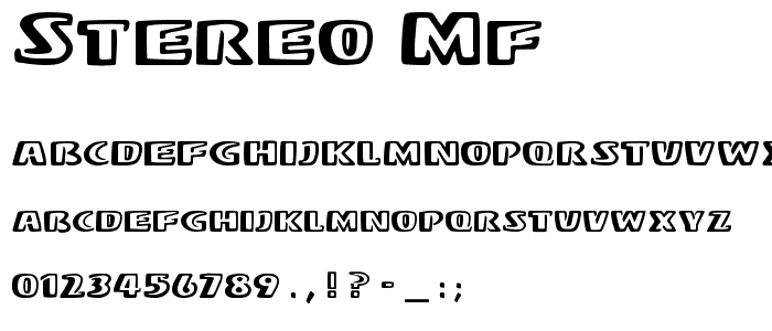 Stereo MF font